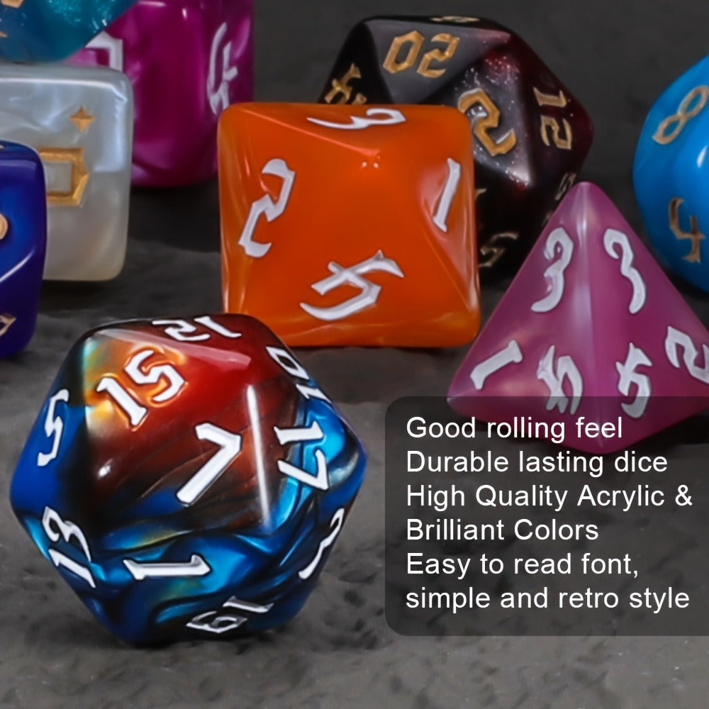 DND Dice Set 182pcs 26 Colors with the Listed Color, Size or Set Options for Everyday Use, with Listed Configuration — image 