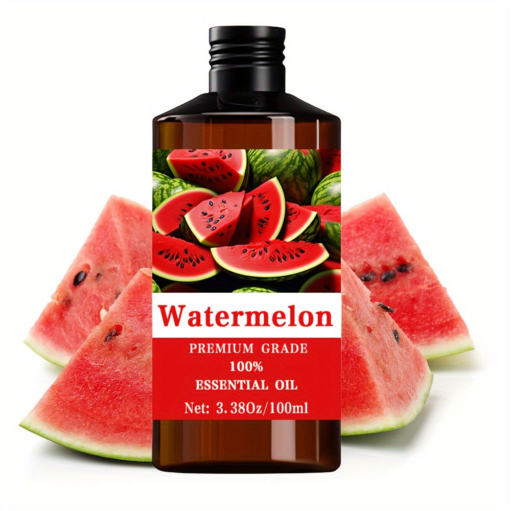 Essential Oil Watermelon Fresh Fruity Aroma in 100ml Bottle for Diffuser, Massage, Meditation and Personal Care — image 1