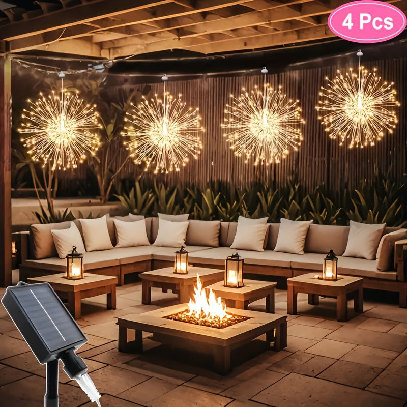 Solar Starburst Firework Light Set with 240, 360 or 450 LEDs, Remote and Eight Lighting Modes — image 1