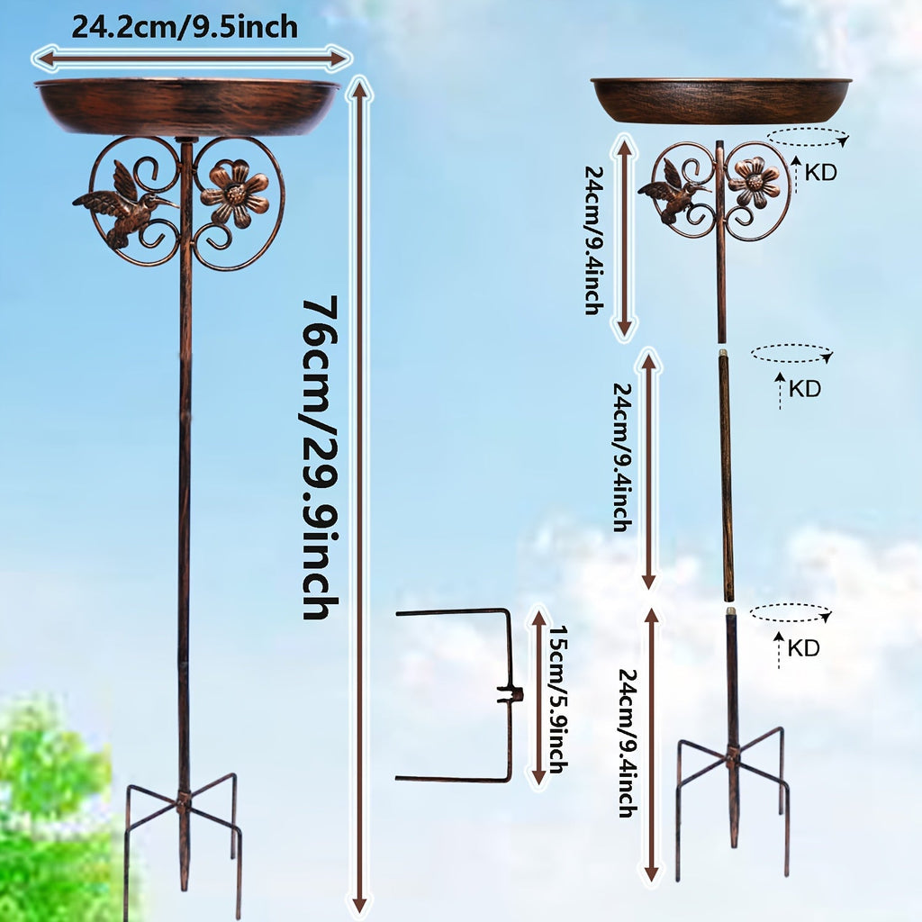 Bird Feeder Cast Iron Vintage, Bird Bath Garden Outdoor Yard Decor for Garden, Yard and Pest Management — image 3