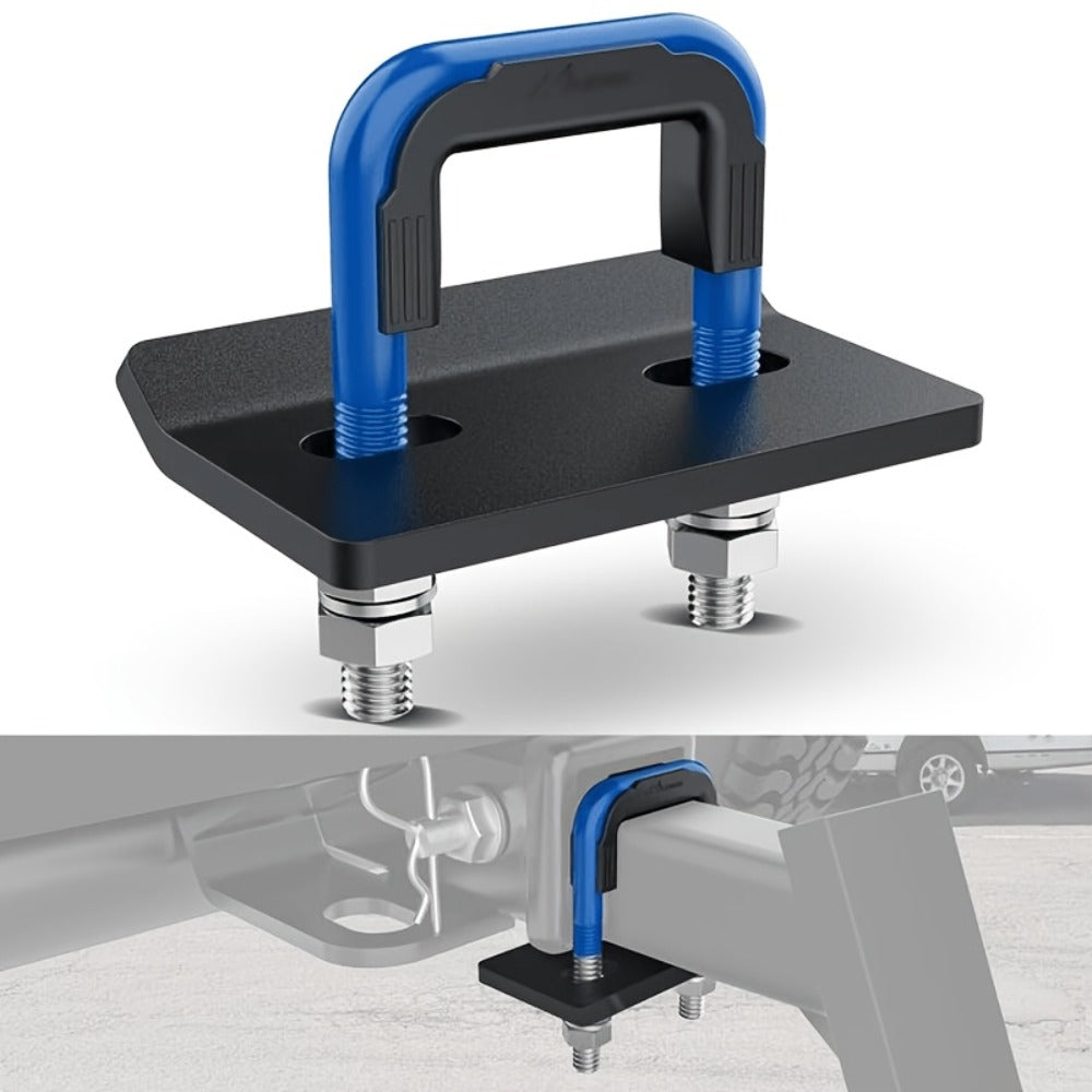 Trailer Hitch Tightener Anti Rattle Stabilizer 2 Inch Heavy Duty Steel U-Bolt with Rubber Cover Hitch Mount Wobble Eliminator