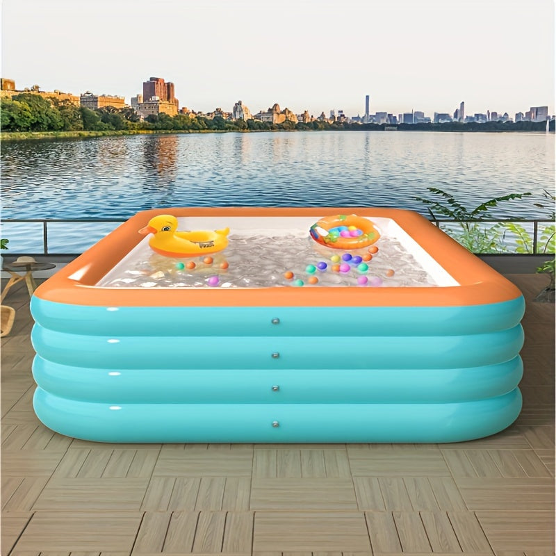 Inflatable Pool, Large Family Backyard Outdoor Summer Party Kids for Garden, Patio and Yard Use — image 2