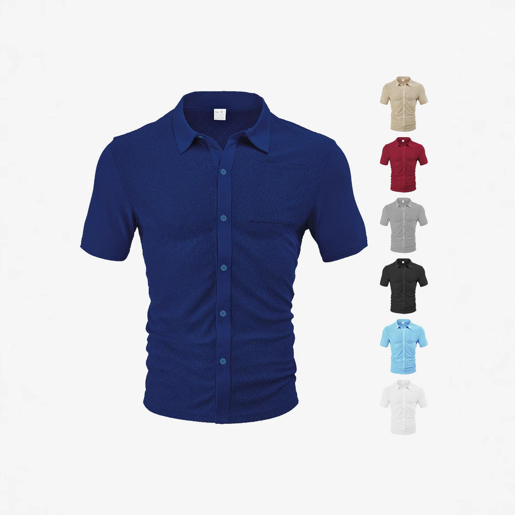 Men's Loose Short Sleeve Lapel Sport Casual
