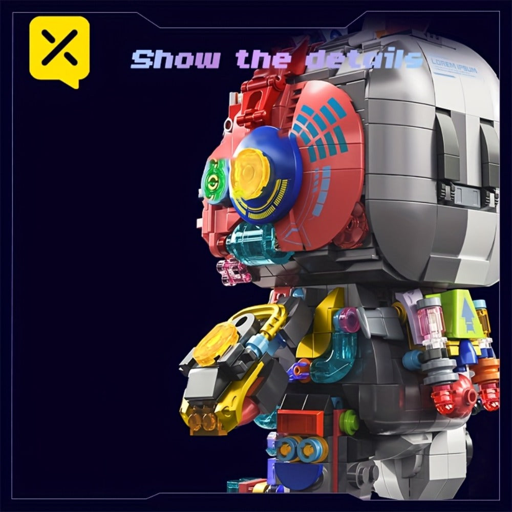 1377-Piece Mechanical Rabbit Building Block Model with Colorful Punk Styling and Rotating Limb Details — image 16