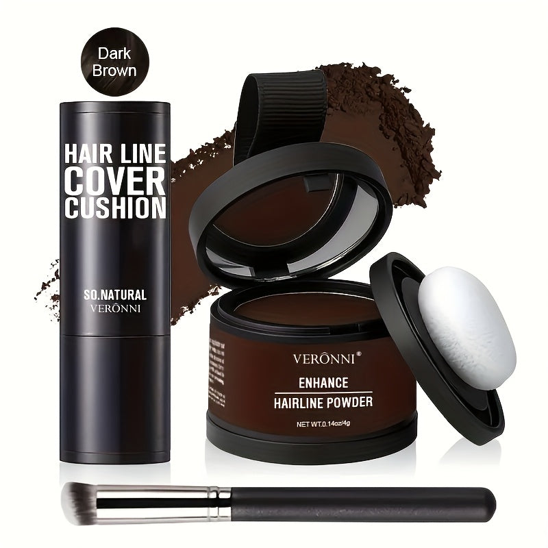 Hair Root Concealer Powder with Brush - Instantly Covers Gray Roots & Thinning Hairline, Plant-Based Keratin Formula — image 