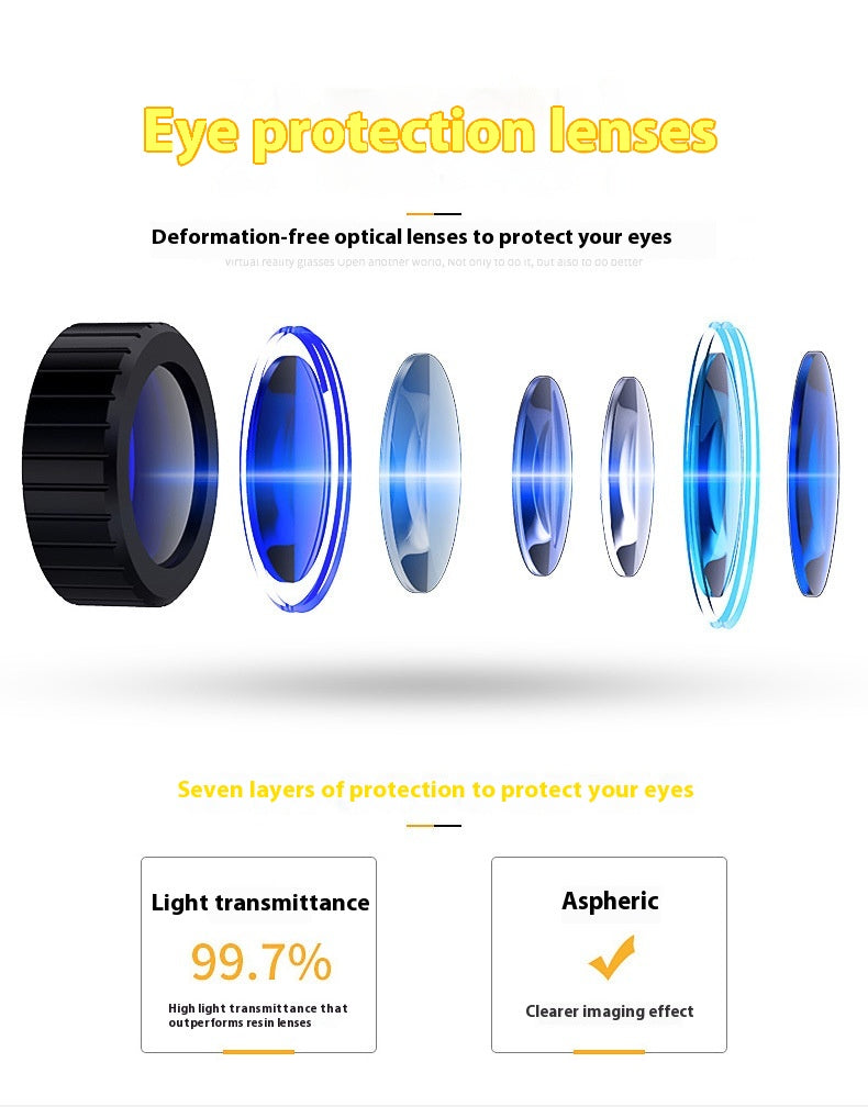 Smart Glasses HD VR Movie Game Bluetooth Headset All-in-one Machine Glasses