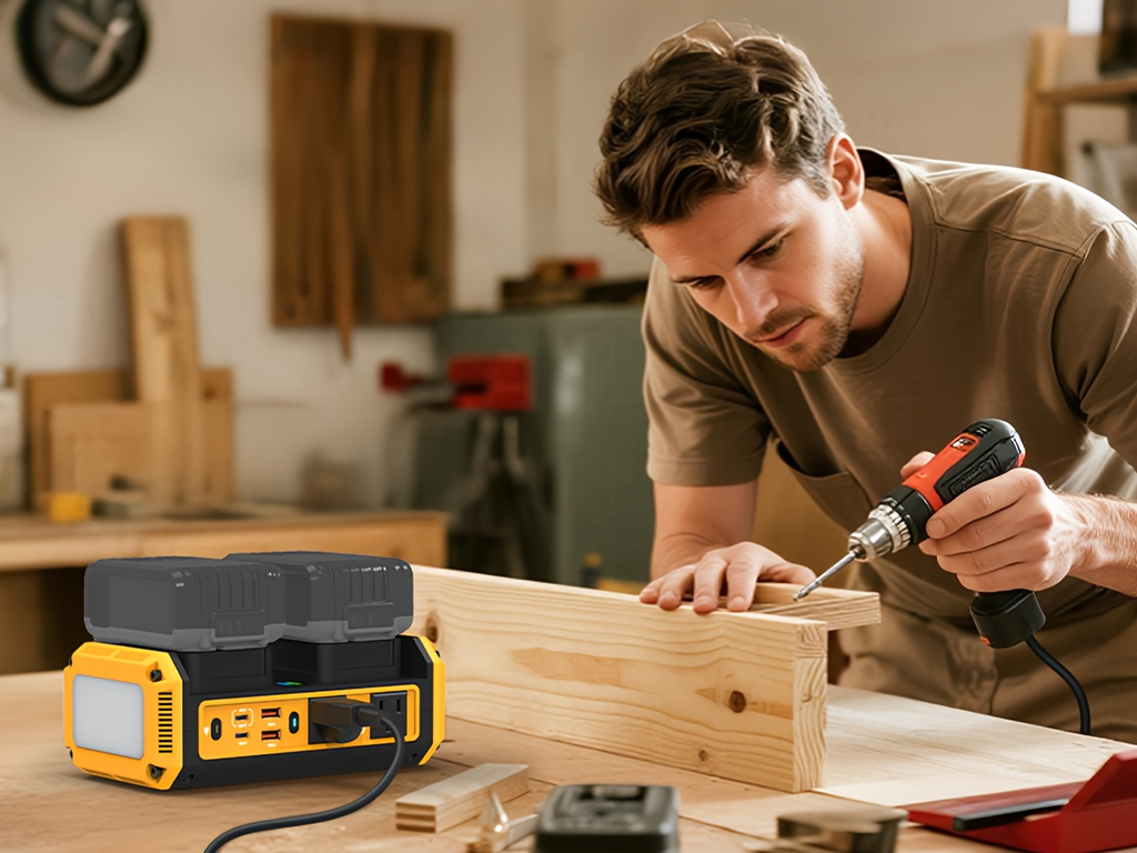 HASEED 350W Pure Sine Wave Power Inverter For DeWalt 20V Battery, 120V AC, 140W PD Fast Charging — image 10