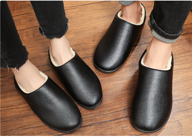Men's Cotton Non-slip Soft Bottom Leather Surface Waterproof Shoes