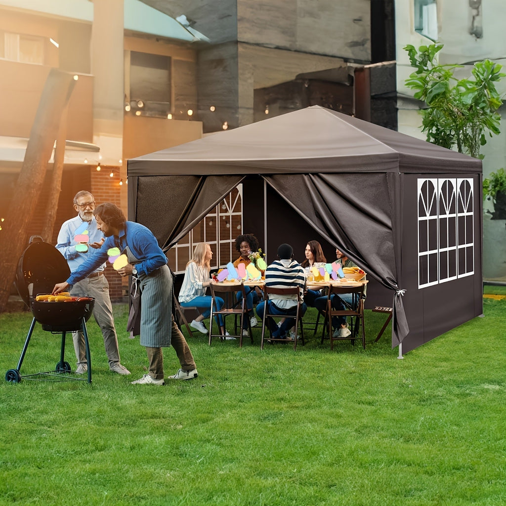 PE Fabric 10x10ft Canopy Tent with No-Wall, Three-Sidewall or Four-Sidewall Package Options — image 4