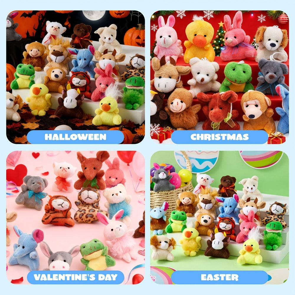 24-Piece Mini Plush Animal Keychain Set with 2.4–3.2 Inch Assorted Figures and Hanging Loops — image 4