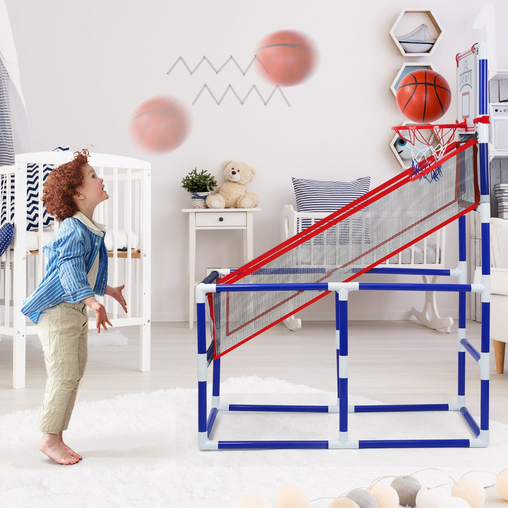 Adjustable Kids Basketball Hoop Set with 2 Balls and Storage for Ages 3–6 — image 7
