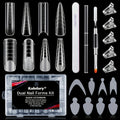 Poly Gel Nail Extension Form Kit – 192pcs Dual Forms, 96pcs Reusable Pads, 8 Shapes Acrylic Mold, Brush Pen — image 16