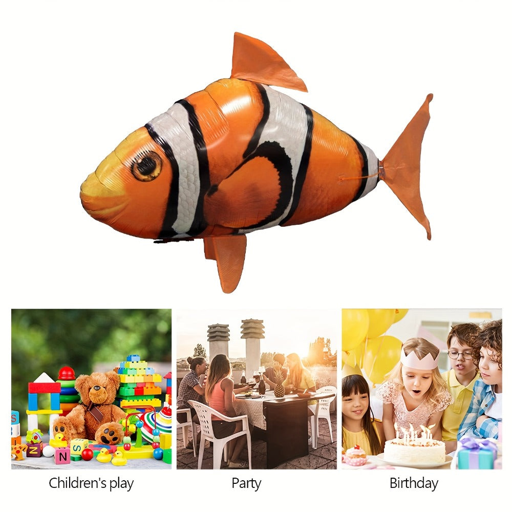 RC Inflatable Clownfish Balloon, Remote Control Flying Fish Toy for Kids Birthday Party, Wedding & Home Decor — image 3