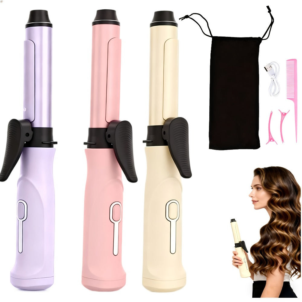 Cordless Mini Curling Iron Wireless Rechargeable Portable Hair Curler, Ceramic Barrel for Airy Bangs — image 1