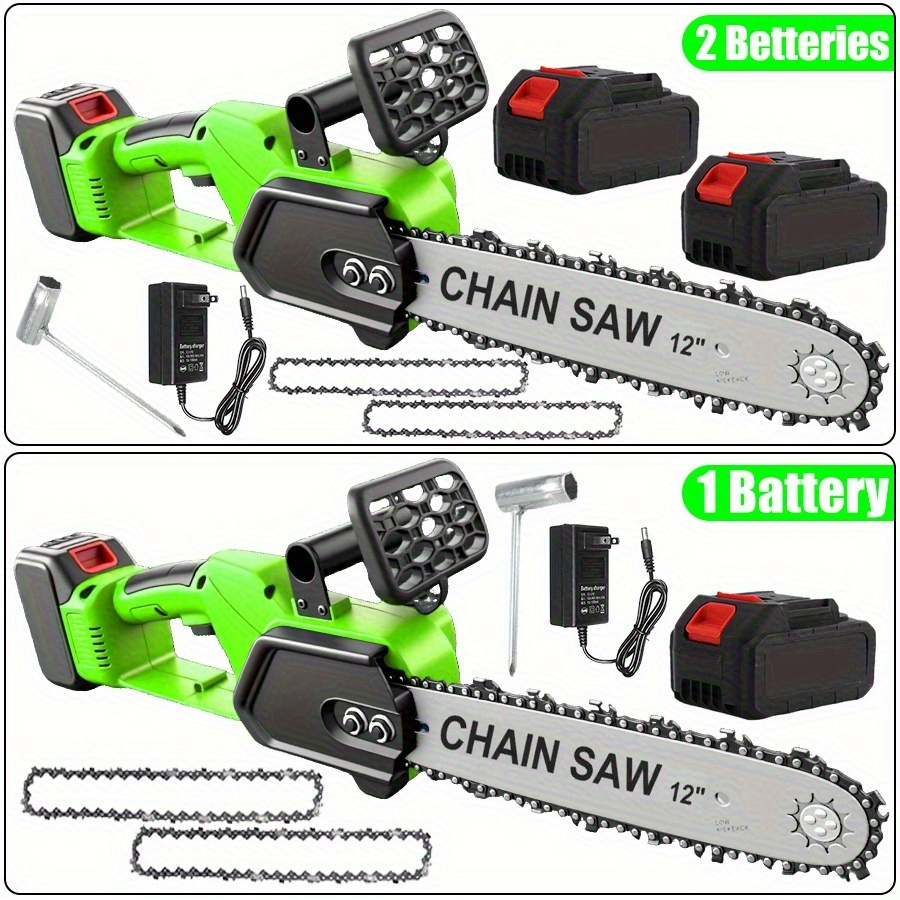 Cordless Chainsaw Brushless Battery for Garden, Patio and Yard Use, with the Listed Configuration — image 12