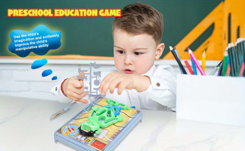 Operation Monster Board Game for Kids, Steady Hand Skill Game with Tweezers, 3D Monster Pieces, Fun Family Game Night for Age
