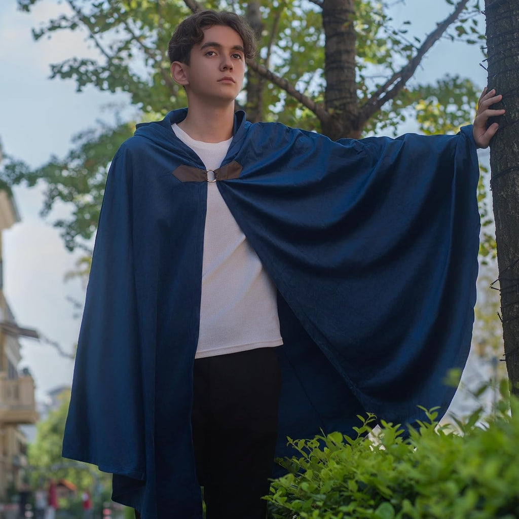Men's Velvet Cloak With Hood
