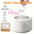 Electric Ultrasonic Cleaner Machine for Dentures Jewelry & Glasses – USB Rechargeable 3 Speeds Auto Timer 180ml Tank One-Touc