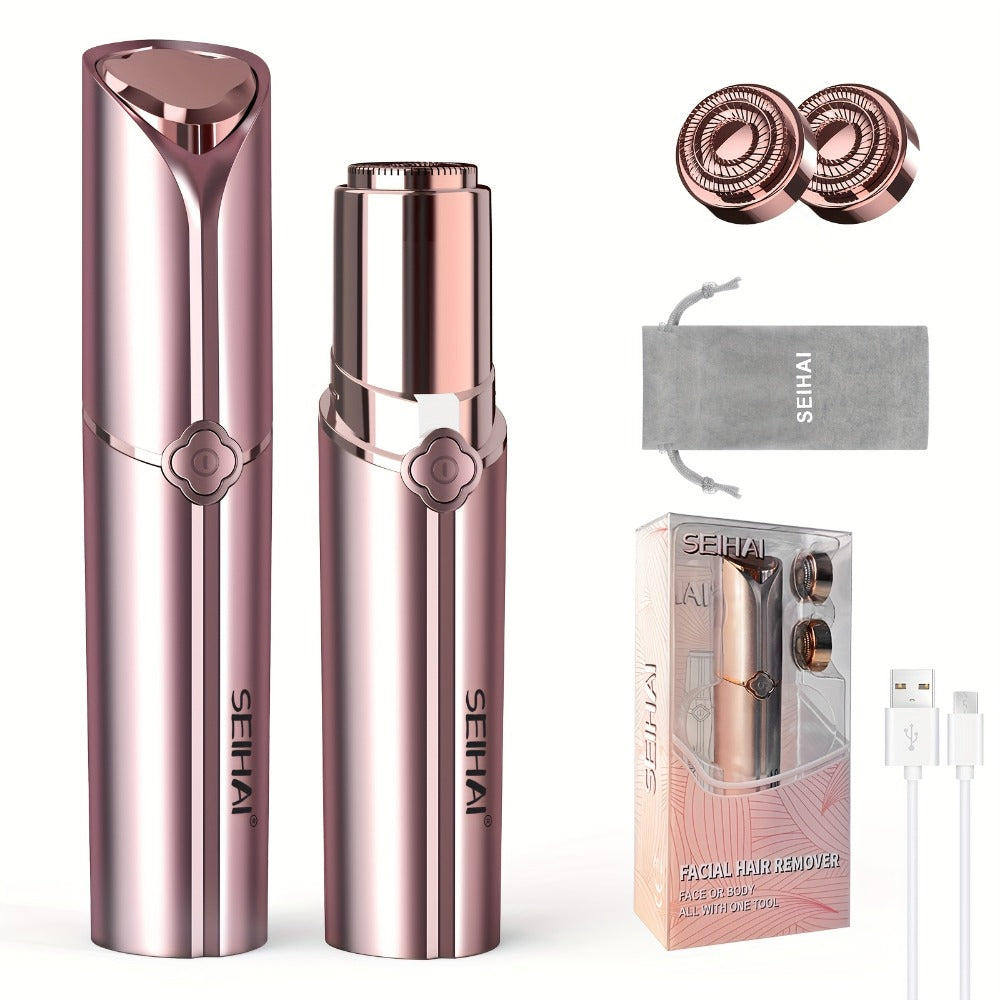 Electric Shaver for Women USB Rechargeable Epilator Hair Remover Face Bikini Legs Arms, for Everyday Face, Beard and Body Gro