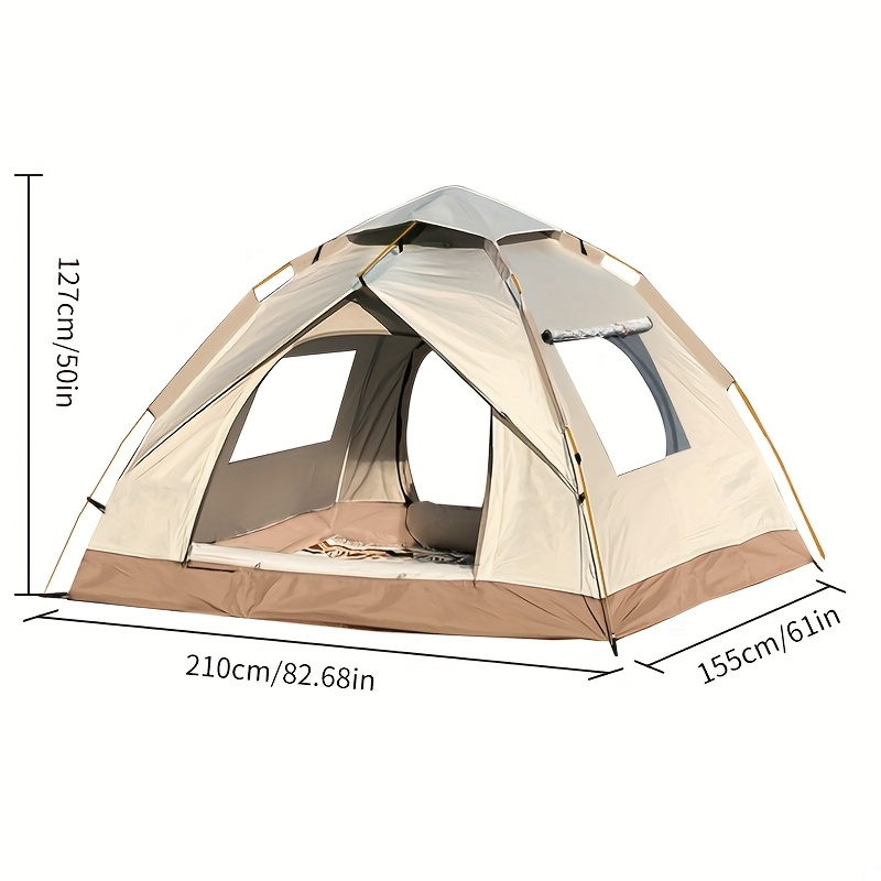 Camping Tent Automatic Pop-Up with Double Doors, Polyester Body and Four Size-Window Configurations — image 12