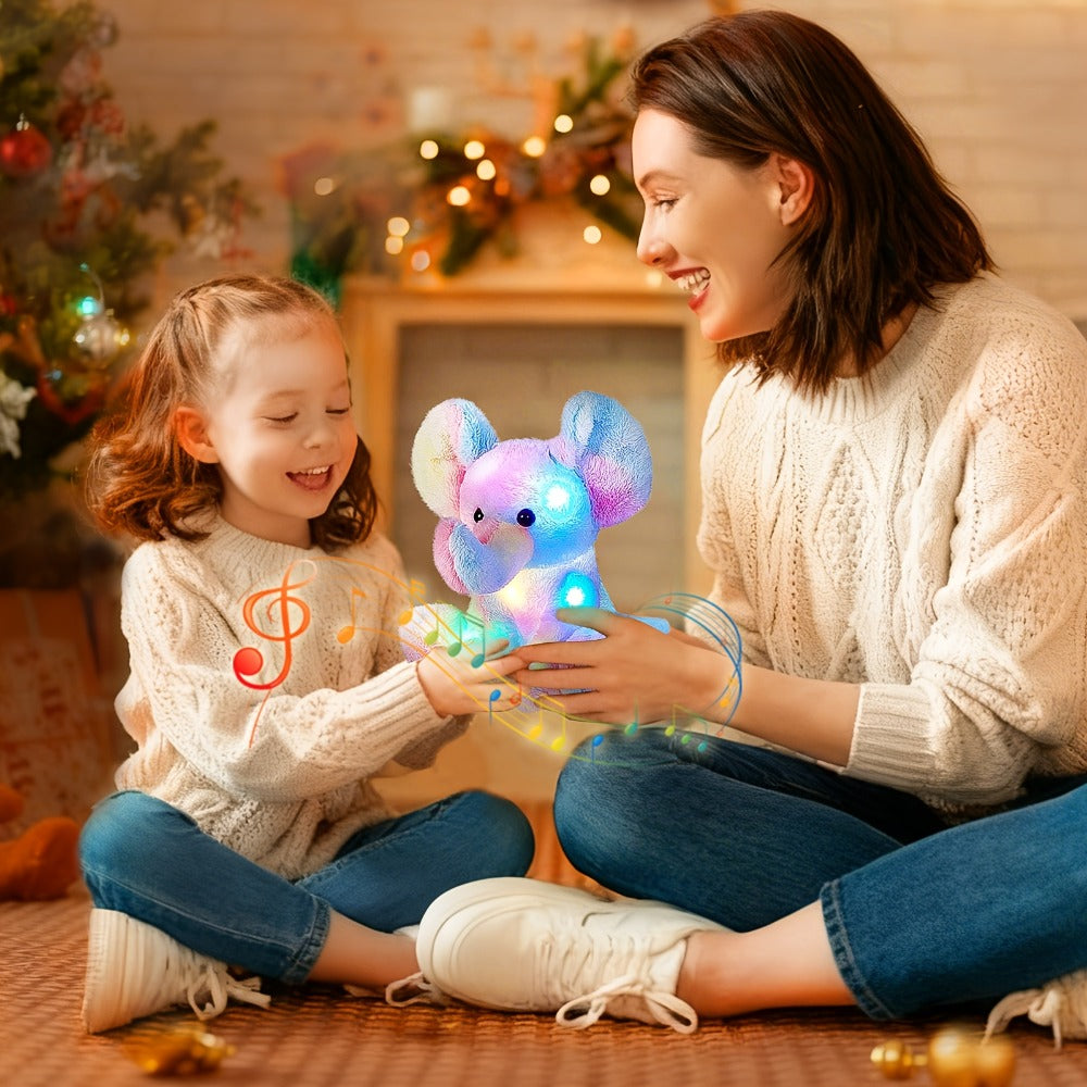 Plush Toy Rainbow Elephant 12-Inch Light-Up Design with Optional Music for Colorful Room Display — image 5
