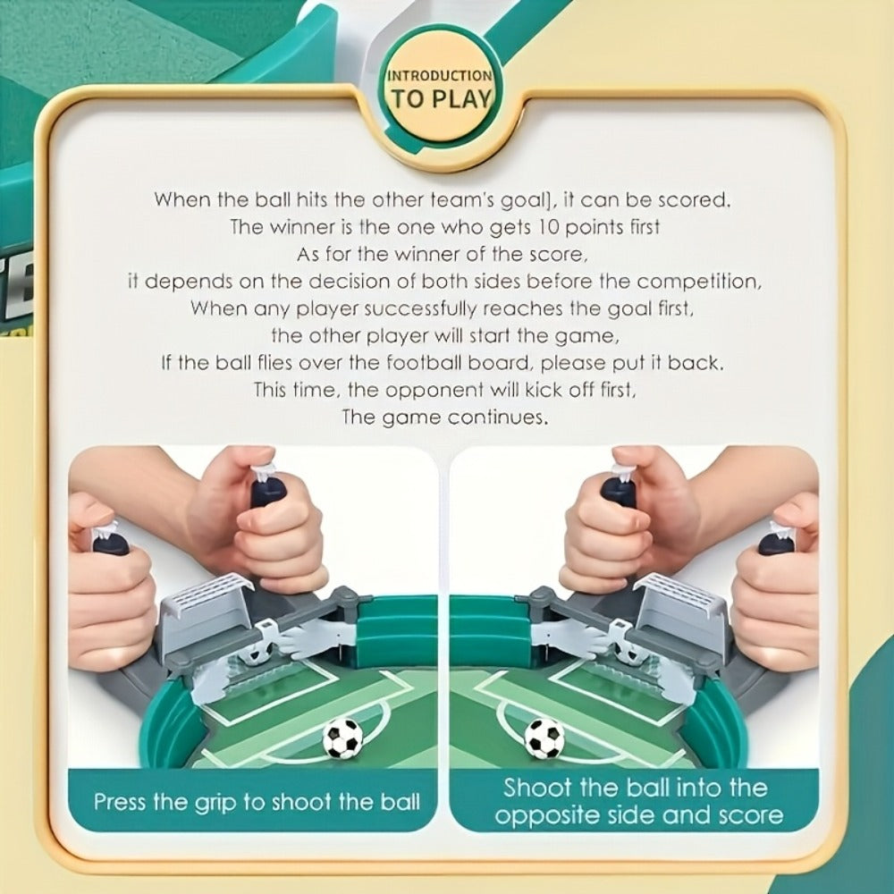 Portable Tabletop Football Game Set – Stand-Alone Table Design, Durable PP Material, 6 or 10 Balls, Family Party Board Game f