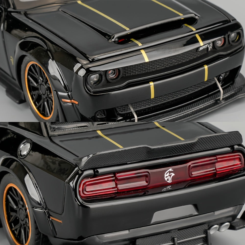 1:32 Scale Dodge Hellcat Die-Cast Metal Car Model with Openable Doors & Display Base, Collector Diecast Vehicle — image 8