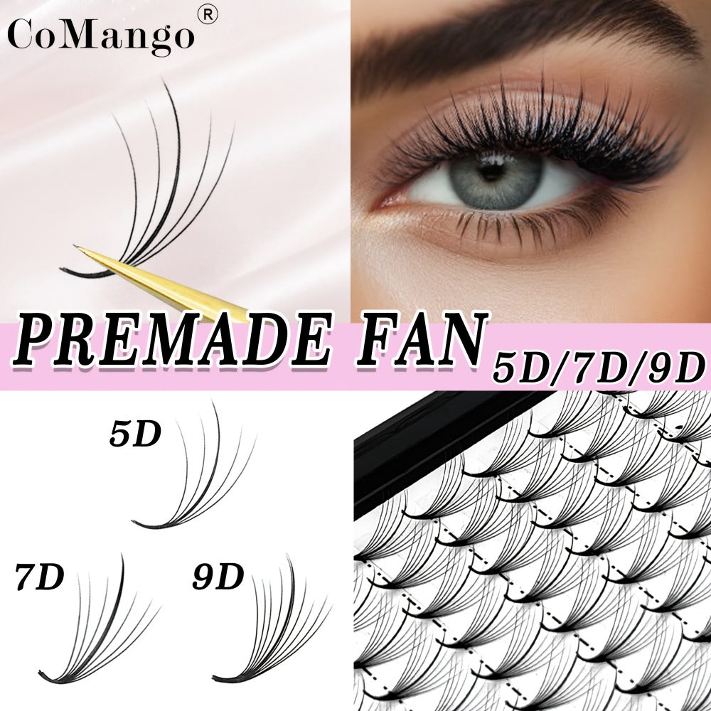 120-Fan Tray Premade Volume Lash Extensions 5D 7D 9D Wispy Faux Mink Eyelash Extensions C D Curl Mix 8-15mm — image 1