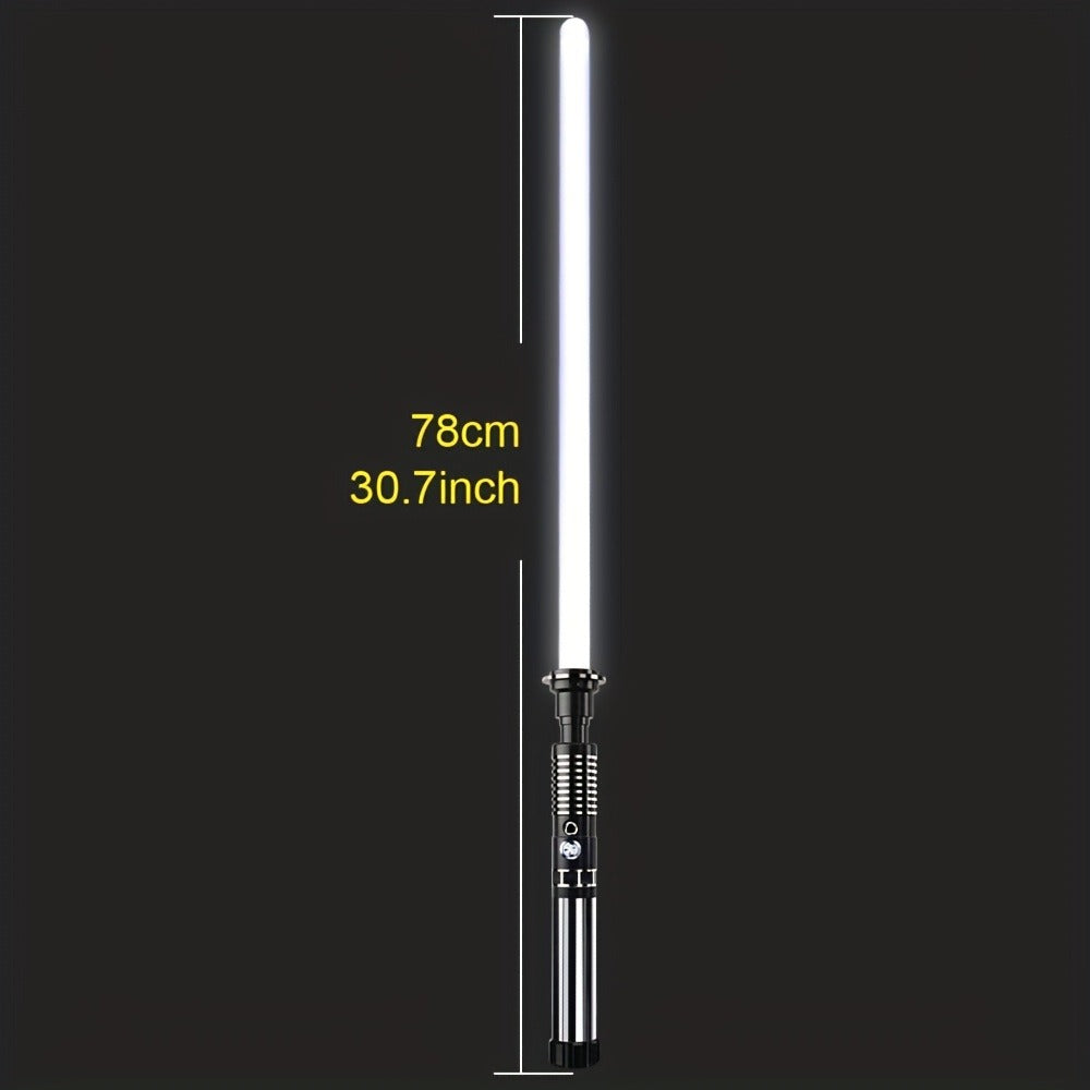 Light Up Saber with Metal Handle RGB 16 Colors, LED Cosplay Laser Sword with Sound Effects, Anakin Luke Darksaber Style — ima