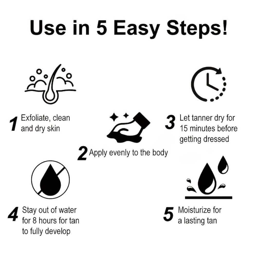 Sunless Self Tanner Lotion 200ml Fast Bronzing Streak-Free – Natural Sun-Kissed Bronze Glow for Body Legs Arms Face — image 6