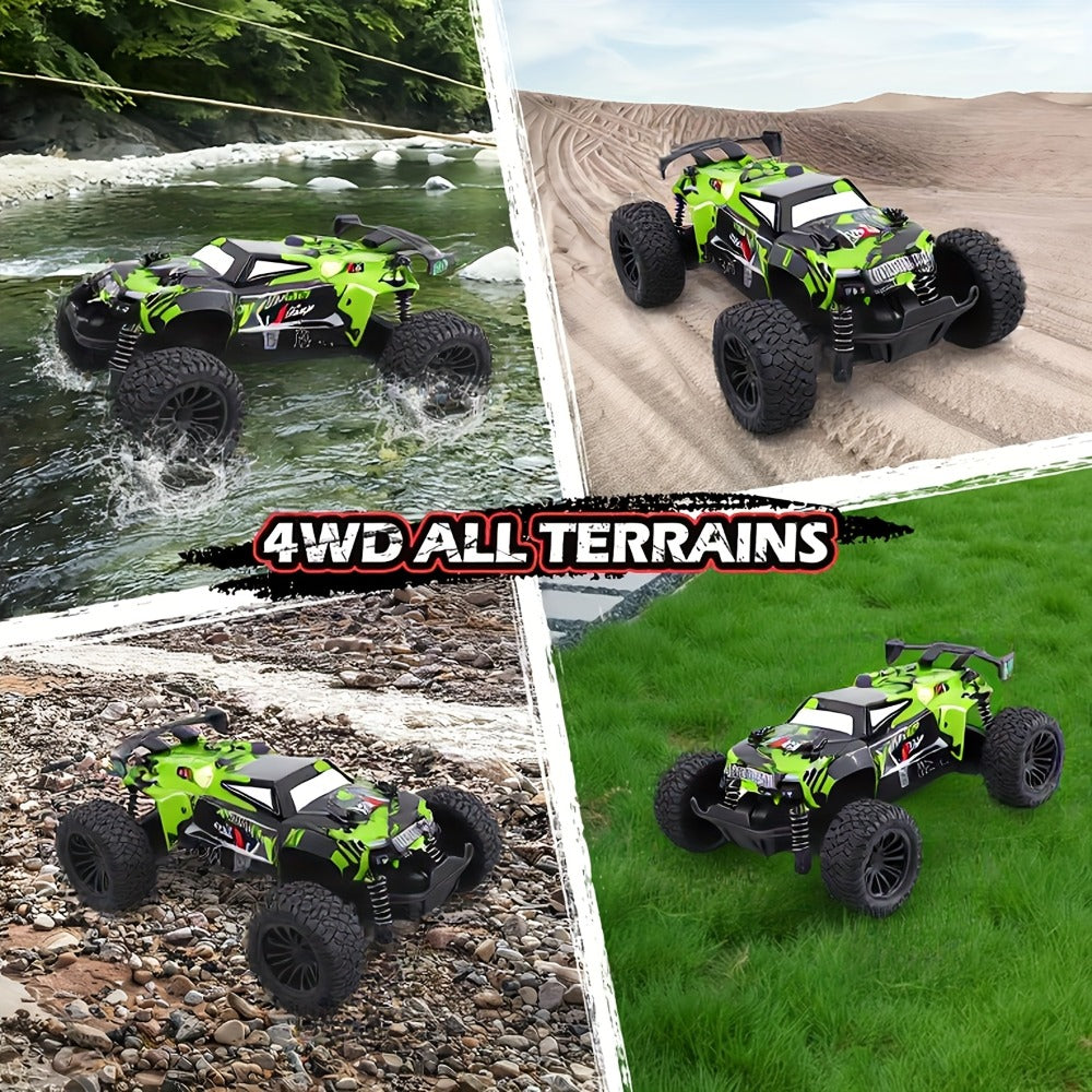 RC Off-Road Truck for Kids 2.4GHz Dual Drive Twin Motor – All-Terrain Anti-Slip Tires Remote Control Car, Sturdy Durable Boys
