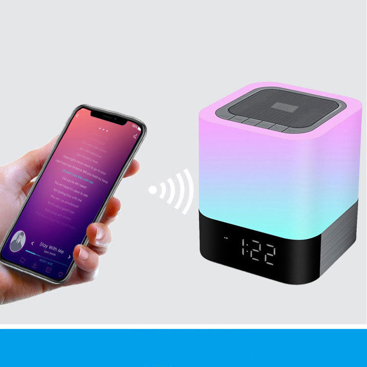 Bluetooth Speaker with LED Night Light - Alarm Clock & USB Charging