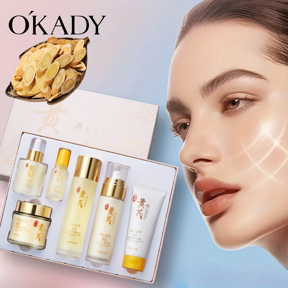 Astragalus Skincare Set 6pcs Antioxidant, Face Cream Essence Cleanser Toner Eye Cream Sleep Mask — image 2
