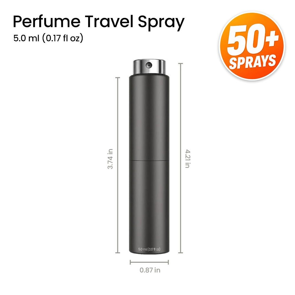 Acqua Di Gio EDT Travel Spray for Men 5ml Portable Atomizer Aquatic Fresh Cologne Bergamot for Bath Time, Home Spa and Person