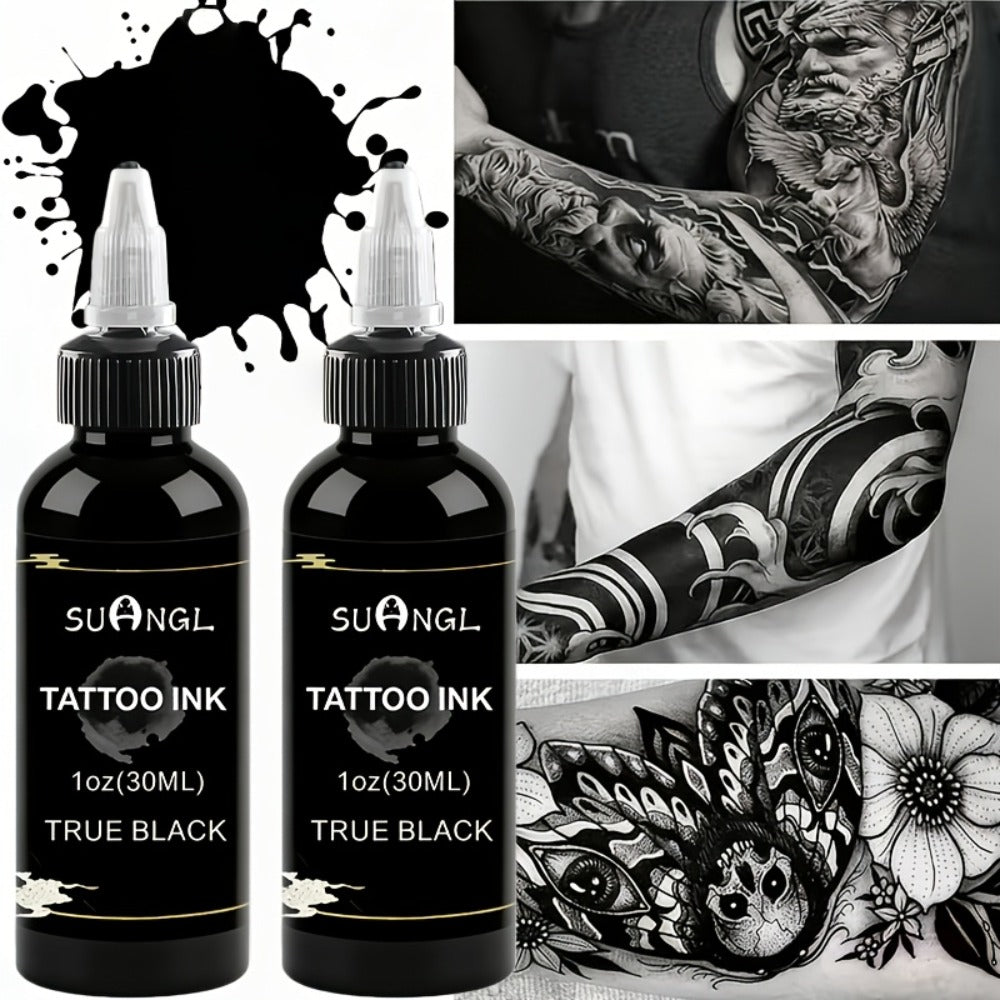 Tattoo Ink Black and White 1.01oz Bottle Options with Single, Two-Bottle and Mixed Color Sets — image 1