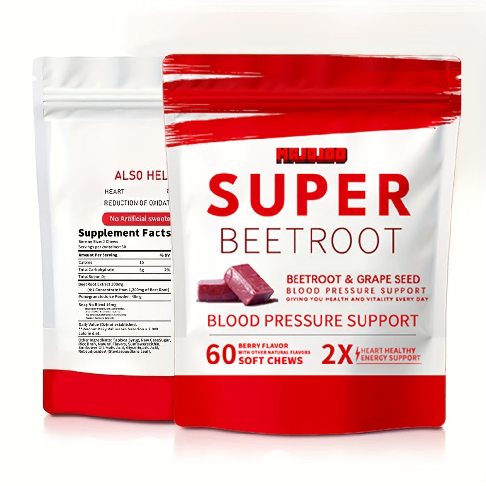 Beetroot Gummies Chewable Supplement with Beetroot Powder Vitamins Minerals & Antioxidants for Bath Time, Home Spa and Person