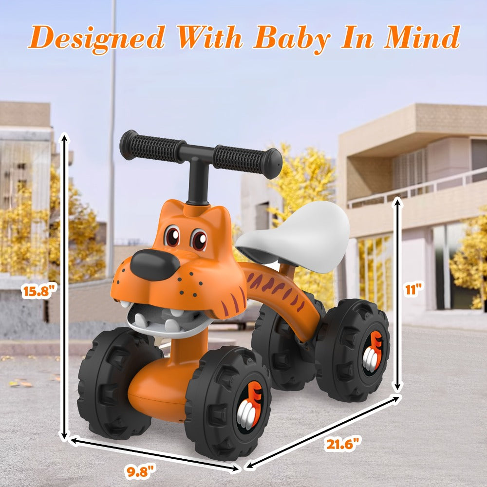 Baby Balance Bike 4 Wheels with Adjustable Seat Toddler Walker Ride On Toy with the Listed Color, Size or Set Options for Eve