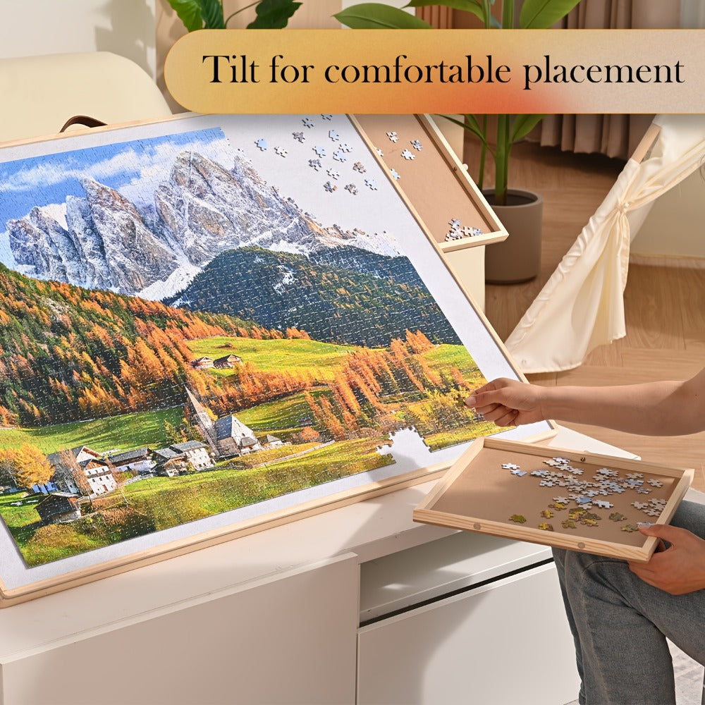 Puzzle Board Table with 2000 Pieces Tilting Surface 41.5"x29.6" — image 5