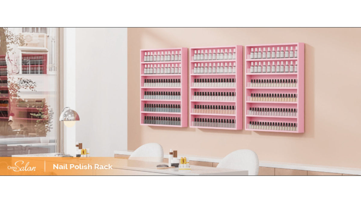 Wall Mount Nail Polish Rack Organizer 6 or 10 Tier with Acrylic Baffle Salon Display Shelf for Gel Polish — image 17
