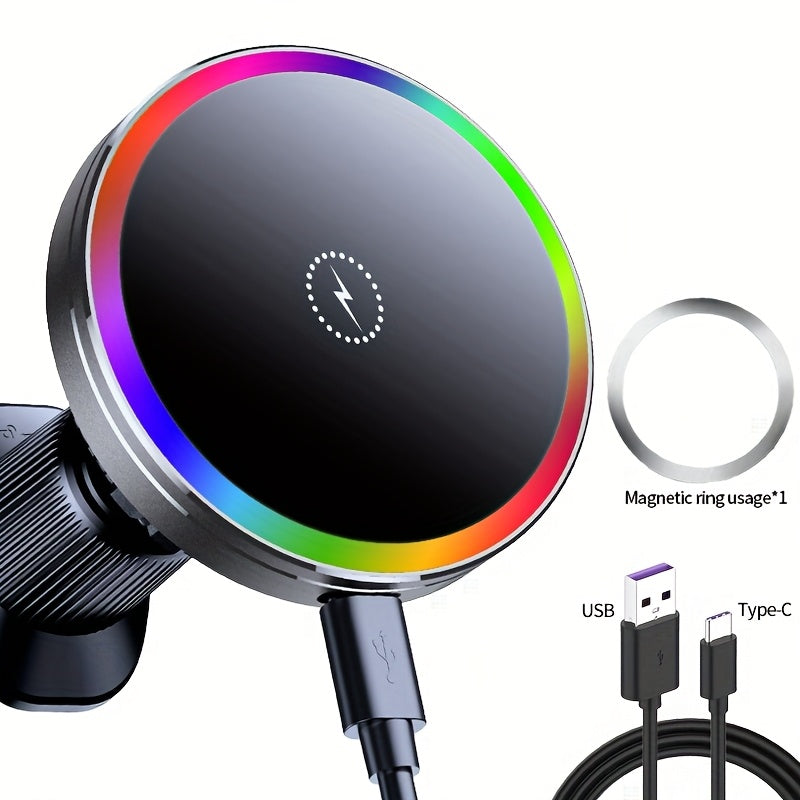 MagSafe Car Wireless Charger for iPhone 12-16 – Magnetic Air Vent Mount with Dual Cooling Fans, Qi1 Fast Charging — image 7