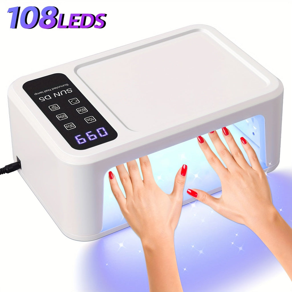 Sun-D5 Dual-Hand UV/LED Nail Lamp with 108-Bead Label, Removable Base, LCD and Four Timers — image 16