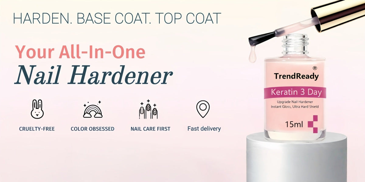 Nail Hardener Base Coat 2 Pack – Protein Repair Strengthener Treatment, HEMA-Free, Ridge Filler, Clear Polish for Weak Brittl