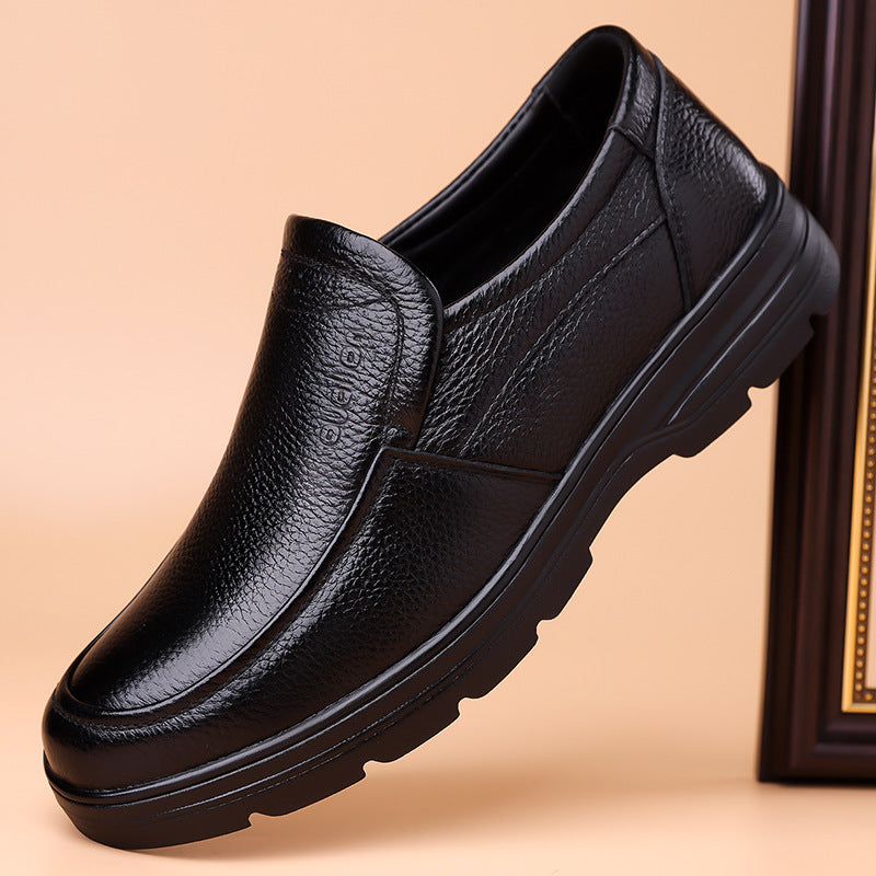 Men's Genuine Leather Lace-up Business Casual Shoes