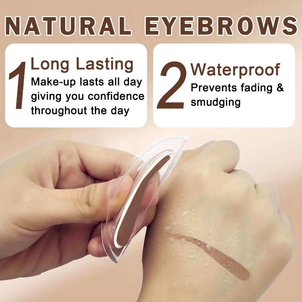 Waterproof Eyebrow Stamp Powder Kit Natural Arched Brow Shaping Long-Lasting Makeup for Women – Beginner Friendly Works on Dr