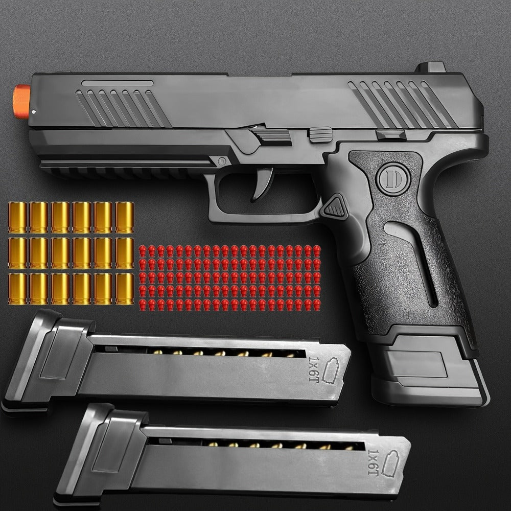 Bullet Toy Gun Pistol with Ejecting Shells & 100 Bullets, Semi- Rapid Fire Foam Blaster for Kids Boys Ages 6+ — image 10