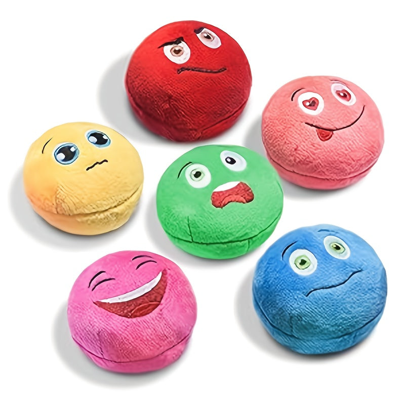 Dog Toy 6-Pack Multicolor Soft Stuffed Plush Balls with Built-In Squeakers for Puppies and Small Dogs — image 6