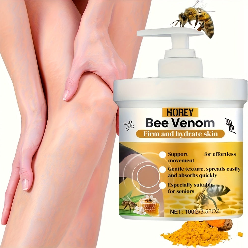 Body Cream HOIREY Bee Venom 100g Pump Jar with Label for External Knee Arm Leg and Shoulder Application — image 6