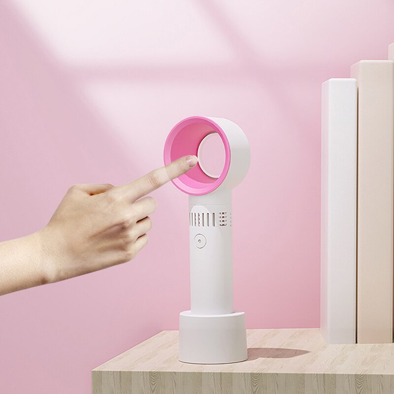 Mini Portable Fan USB Rech Mini Portable Fan USB Rechargeable Night Light Cooling Handheld Fan Three Speed