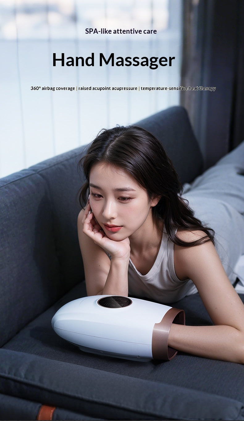 Portable Electric Hand Massager With Hot Compress Air Pressure To Relieve Hand Fatigue