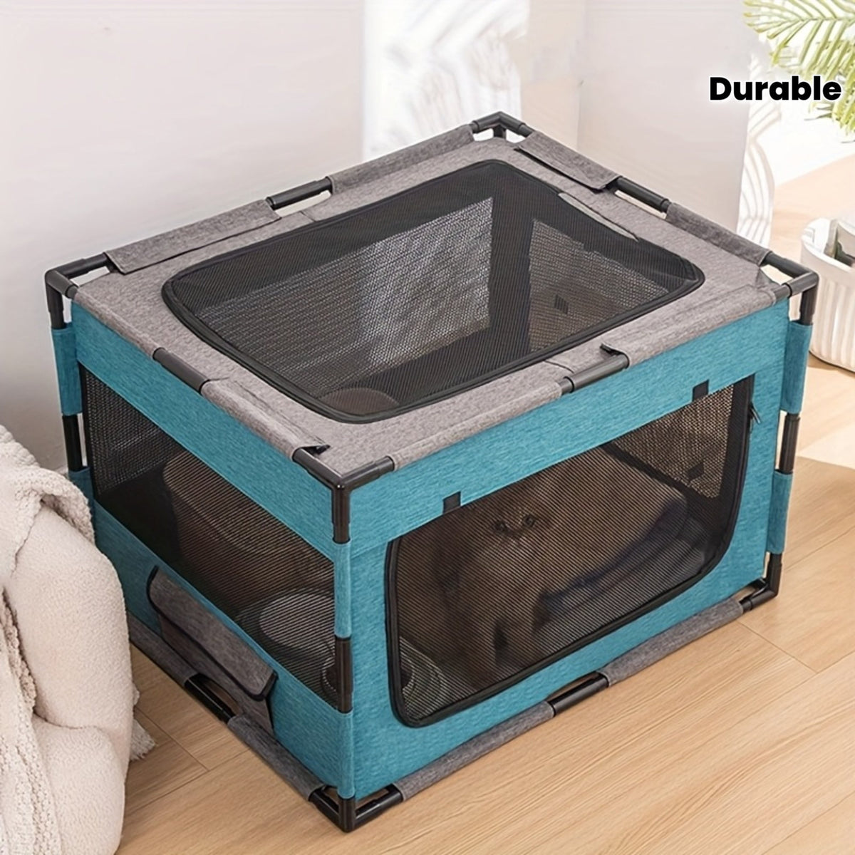 Plastic Pet Whelping Box & Indoor Playpen for Cats, Dogs, Kittens & Puppies, Assembleable, Ventilated — image 2